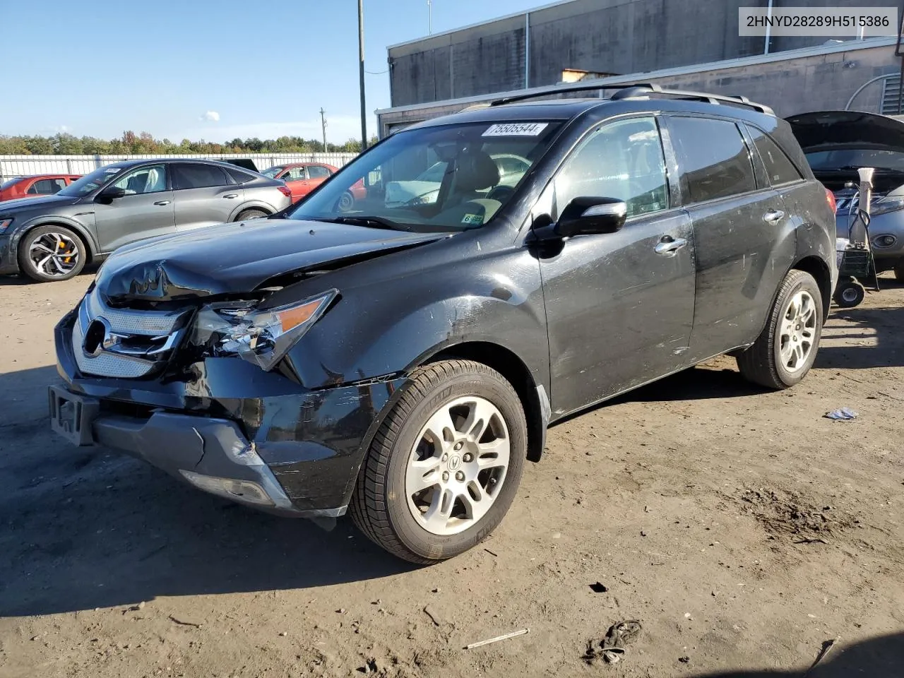 2009 Acura Mdx VIN: 2HNYD28289H515386 Lot: 75505544