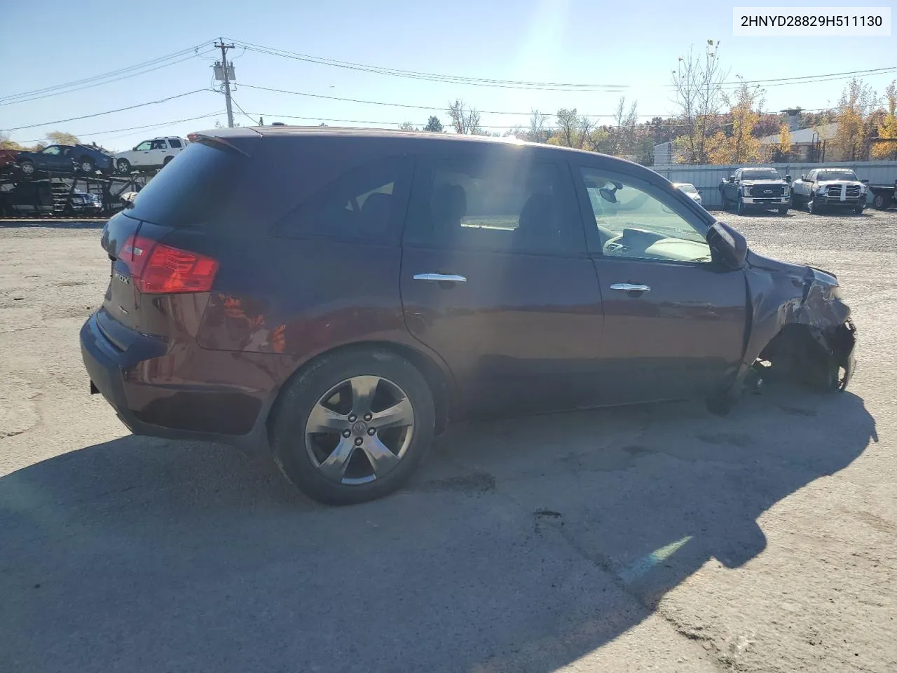 2009 Acura Mdx Sport VIN: 2HNYD28829H511130 Lot: 76922204