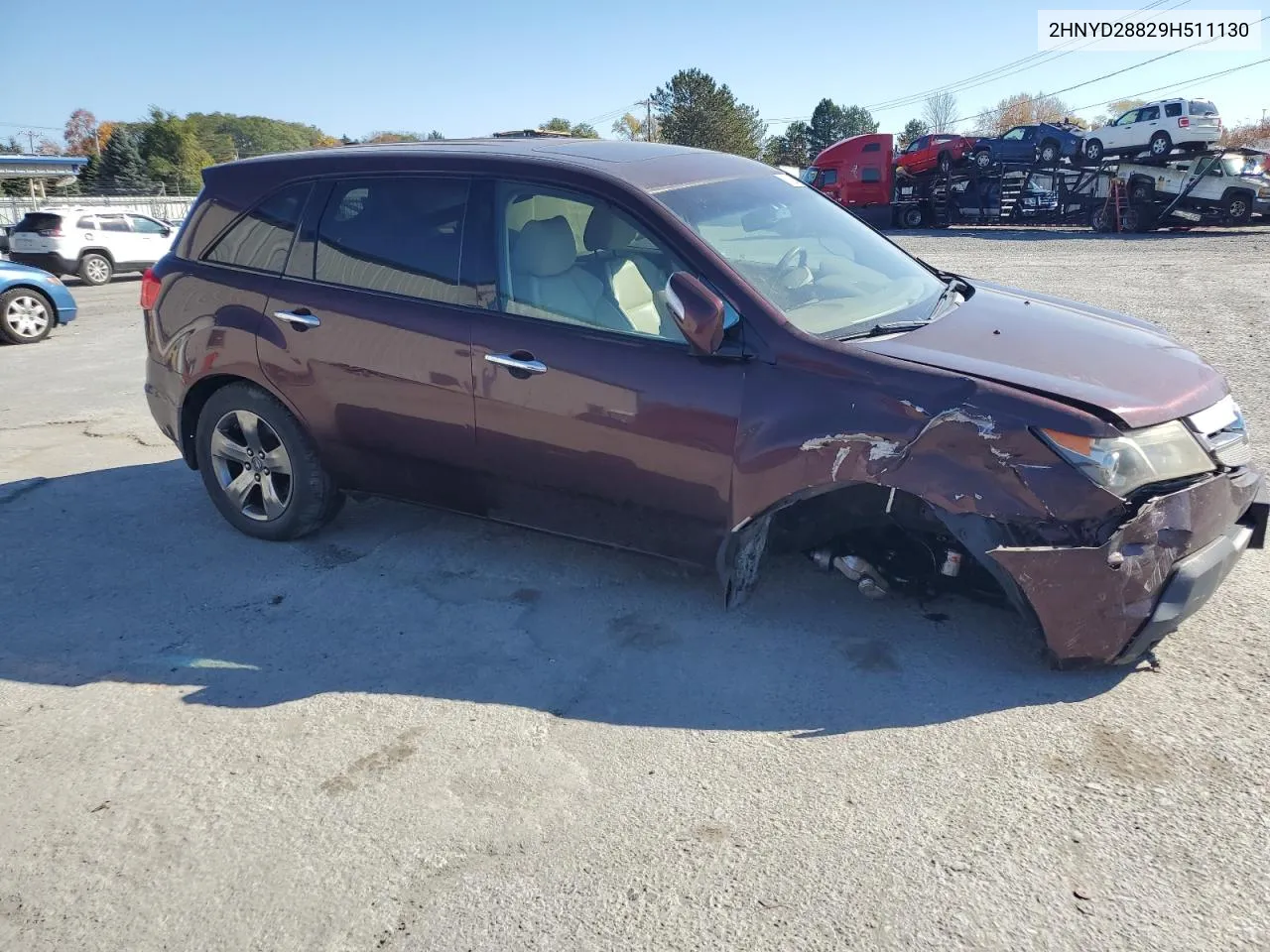 2009 Acura Mdx Sport VIN: 2HNYD28829H511130 Lot: 76922204