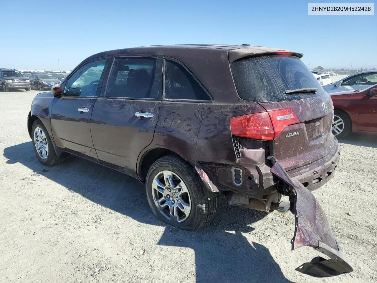 2009 Acura Mdx VIN: 2HNYD28209H522428 Lot: 76989294