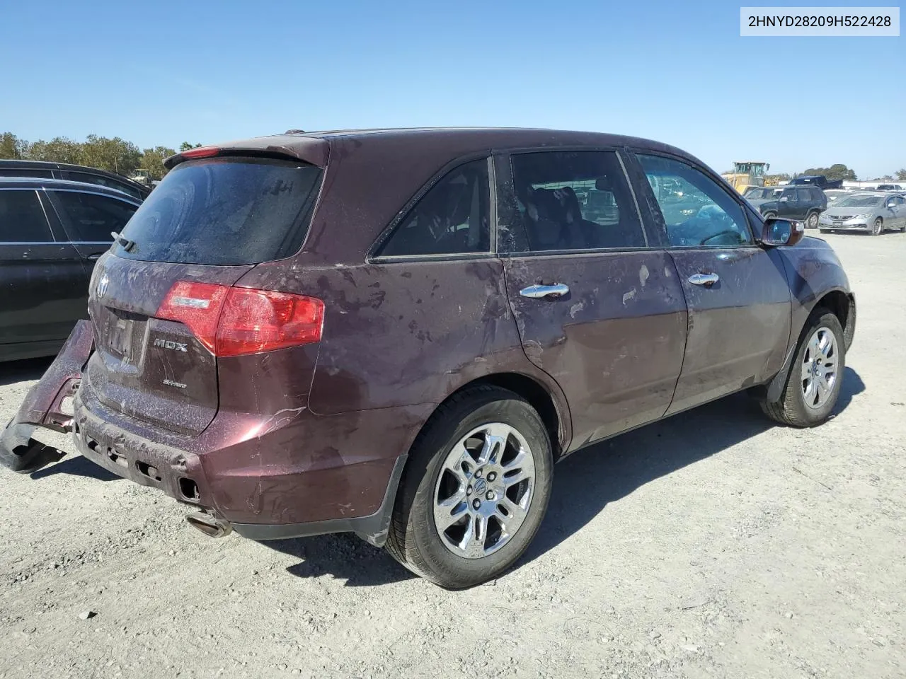 2009 Acura Mdx VIN: 2HNYD28209H522428 Lot: 76989294