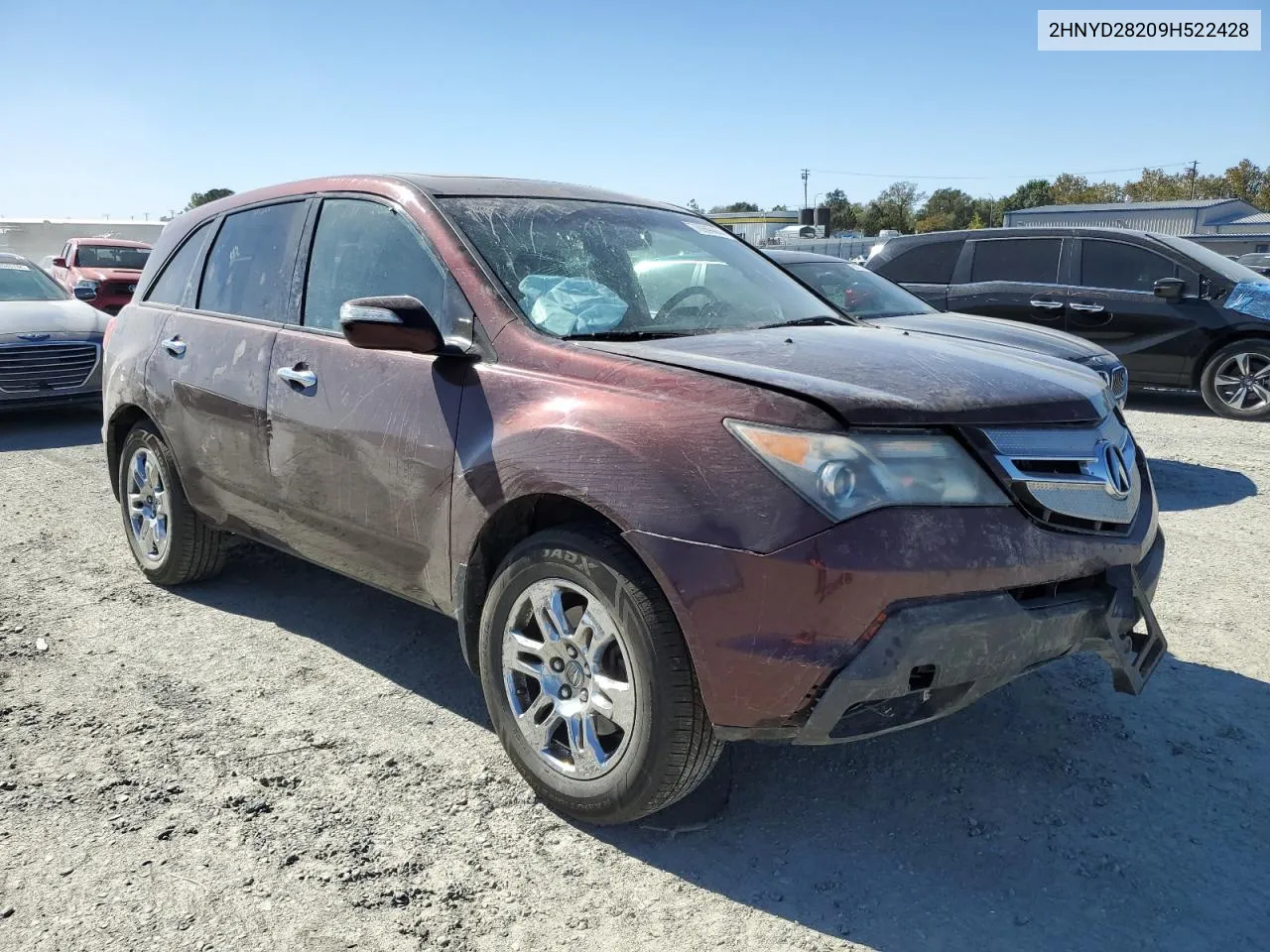 2009 Acura Mdx VIN: 2HNYD28209H522428 Lot: 76989294