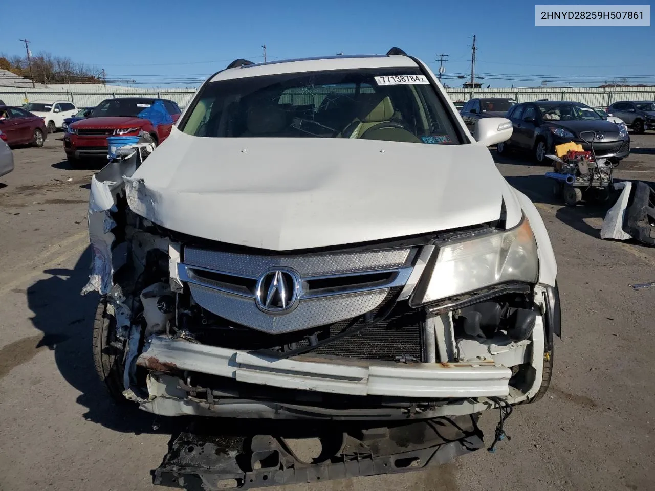 2009 Acura Mdx VIN: 2HNYD28259H507861 Lot: 77138784