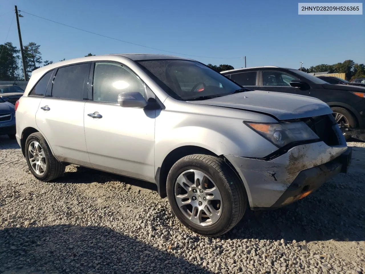 2009 Acura Mdx VIN: 2HNYD28209H526365 Lot: 77743134