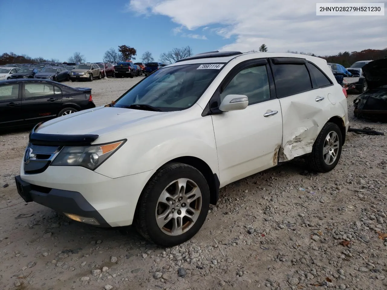 2009 Acura Mdx VIN: 2HNYD28279H521230 Lot: 78661114