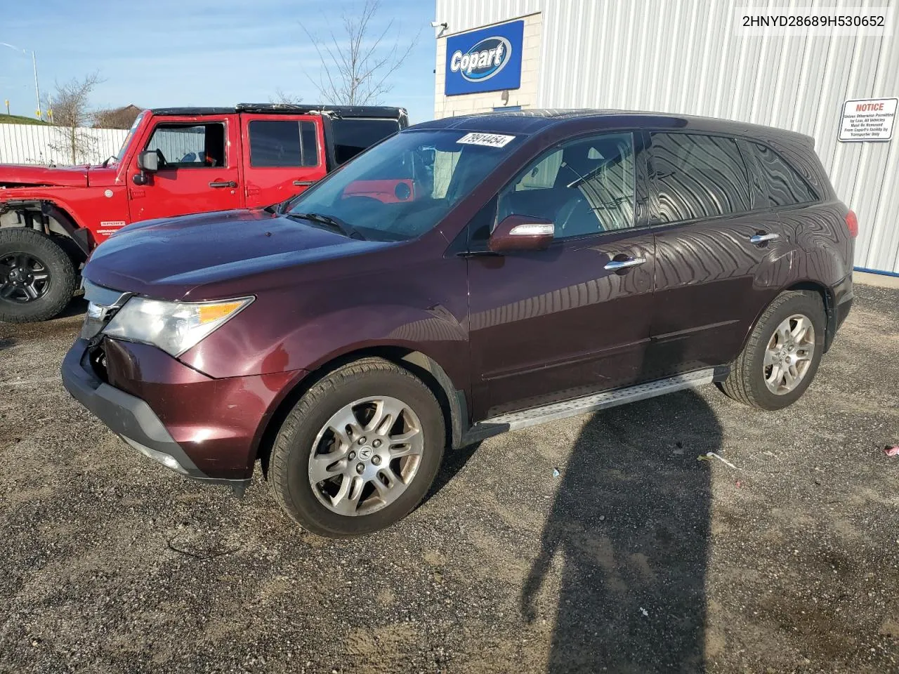 2009 Acura Mdx Technology VIN: 2HNYD28689H530652 Lot: 79914454