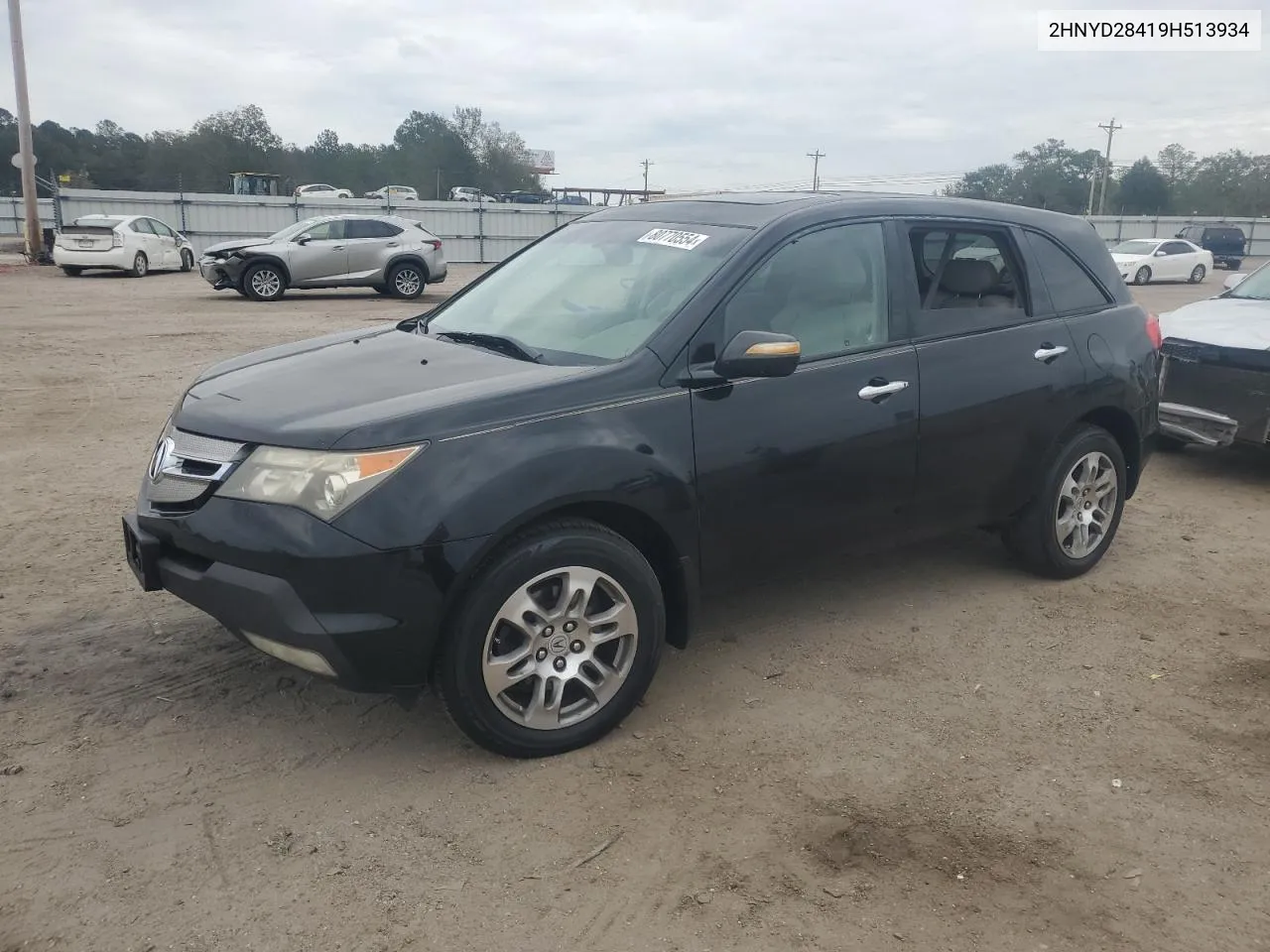 2009 Acura Mdx Technology VIN: 2HNYD28419H513934 Lot: 80770554