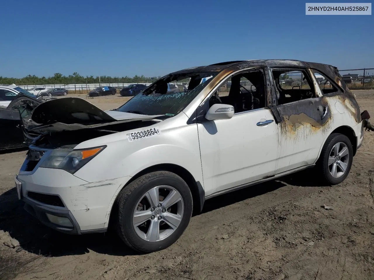 2010 Acura Mdx Technology VIN: 2HNYD2H40AH525867 Lot: 59338864