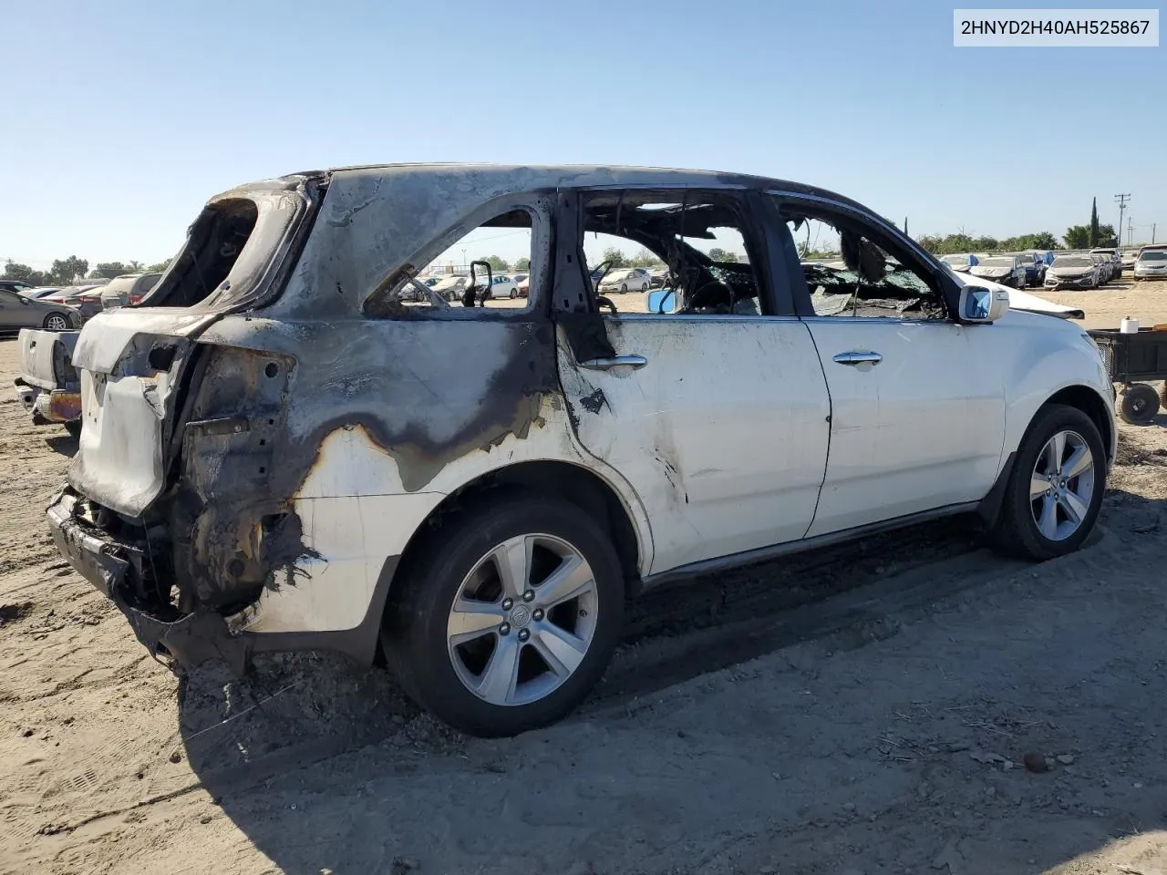 2010 Acura Mdx Technology VIN: 2HNYD2H40AH525867 Lot: 59338864