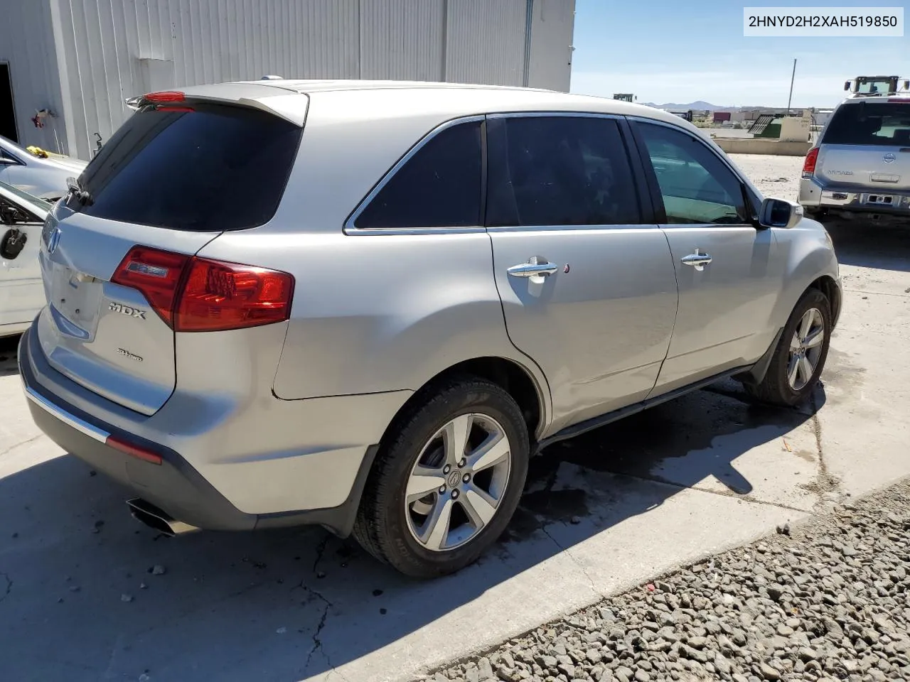 2010 Acura Mdx VIN: 2HNYD2H2XAH519850 Lot: 62265514