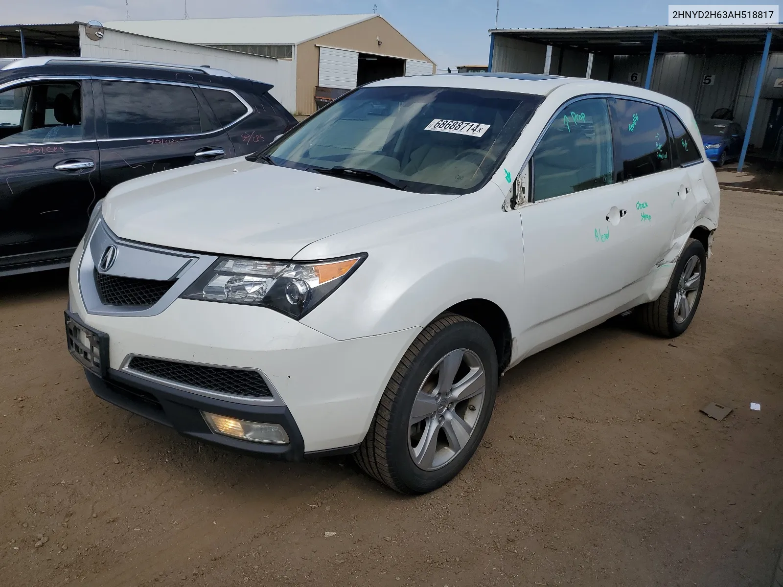 2010 Acura Mdx Technology VIN: 2HNYD2H63AH518817 Lot: 68688714