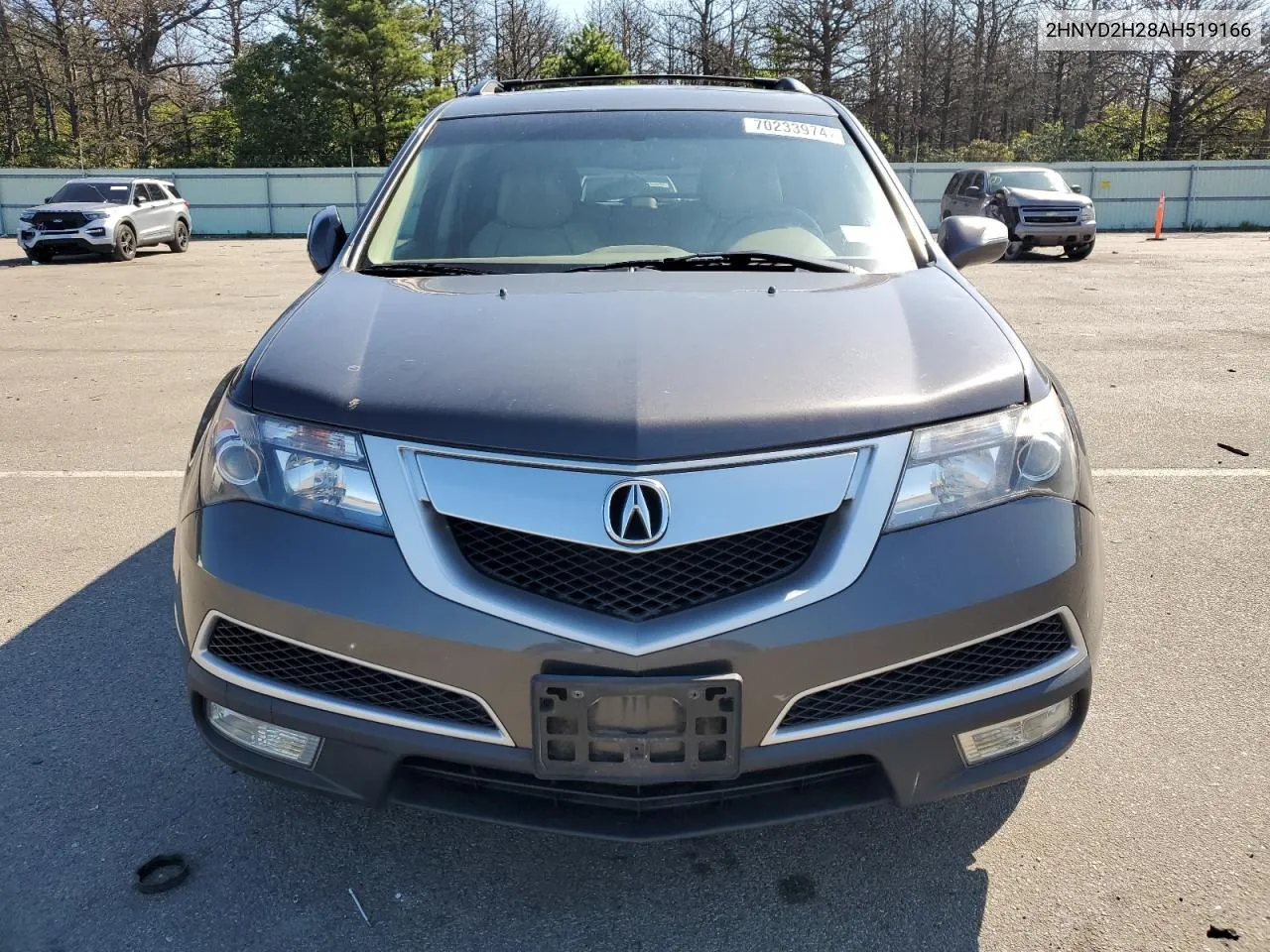 2010 Acura Mdx VIN: 2HNYD2H28AH519166 Lot: 70233974