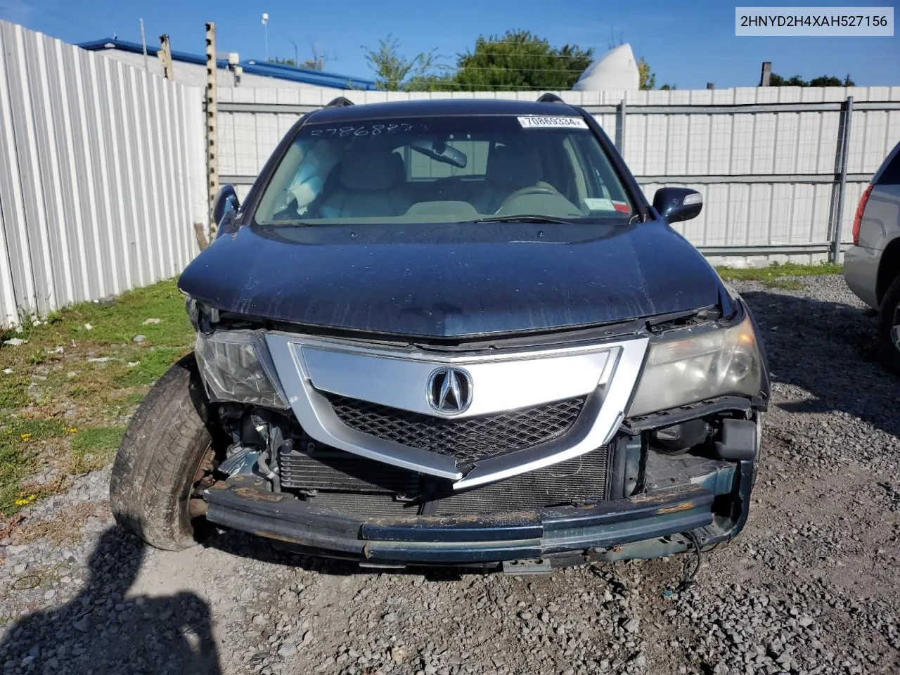 2010 Acura Mdx Technology VIN: 2HNYD2H4XAH527156 Lot: 70869334