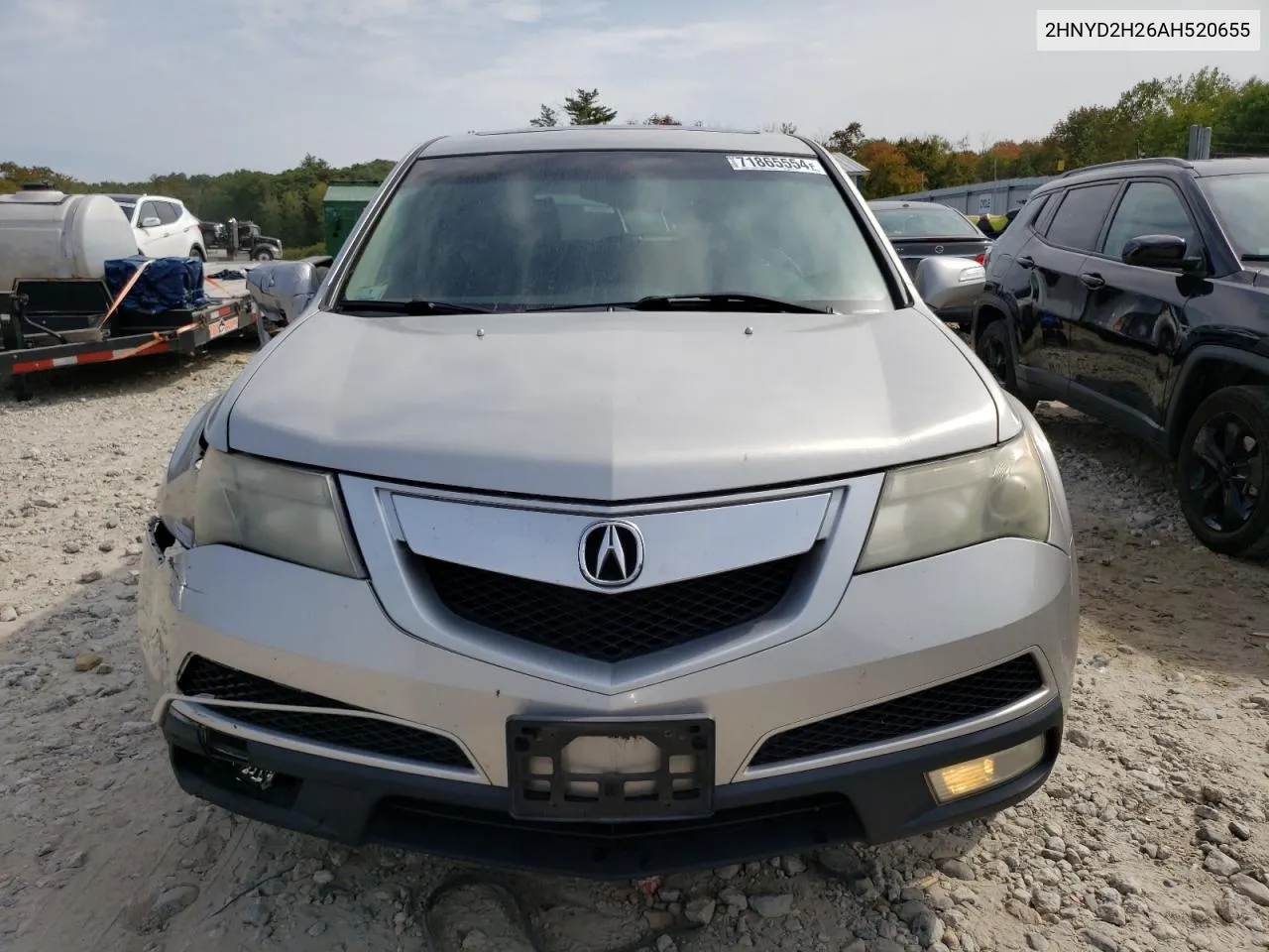 2010 Acura Mdx VIN: 2HNYD2H26AH520655 Lot: 71865554