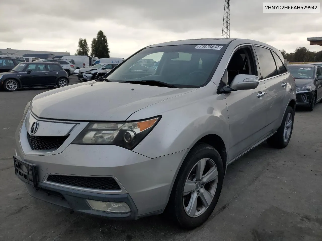 2010 Acura Mdx Technology VIN: 2HNYD2H66AH529942 Lot: 71875664