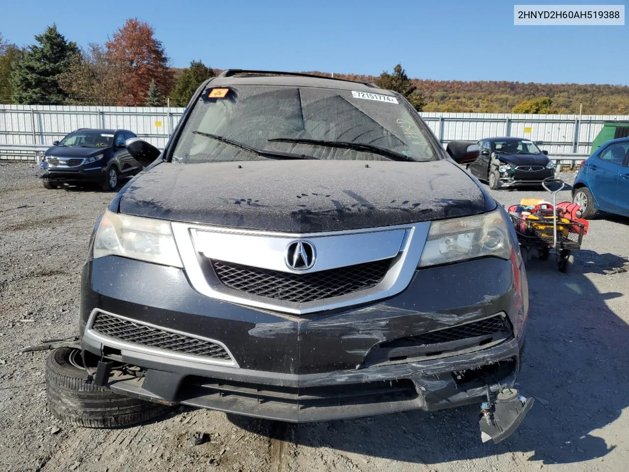 2010 Acura Mdx Technology VIN: 2HNYD2H60AH519388 Lot: 72151774