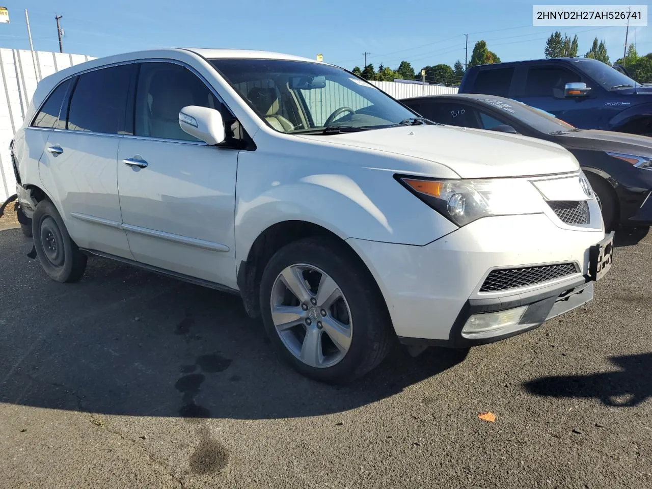 2010 Acura Mdx VIN: 2HNYD2H27AH526741 Lot: 72575974