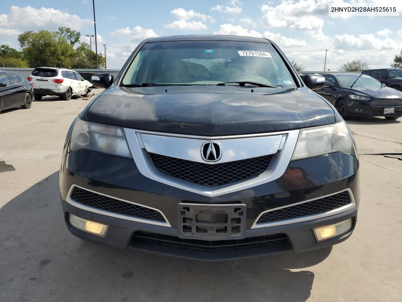 2010 Acura Mdx VIN: 2HNYD2H28AH525615 Lot: 72791594