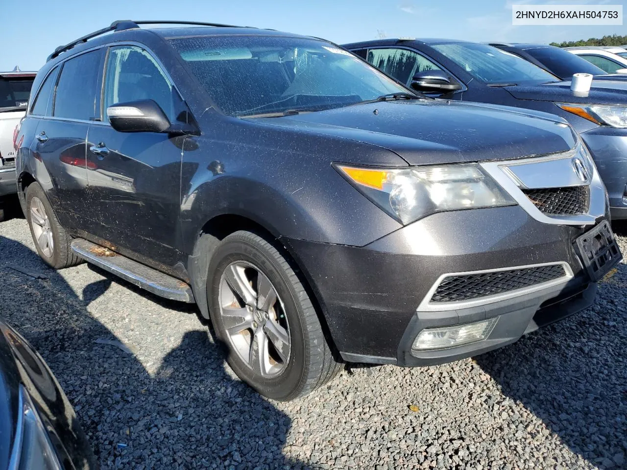 2010 Acura Mdx Technology VIN: 2HNYD2H6XAH504753 Lot: 73732024