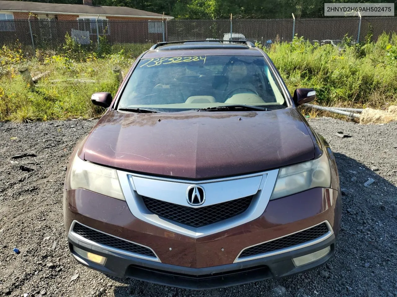 2010 Acura Mdx Technology VIN: 2HNYD2H69AH502475 Lot: 73852224