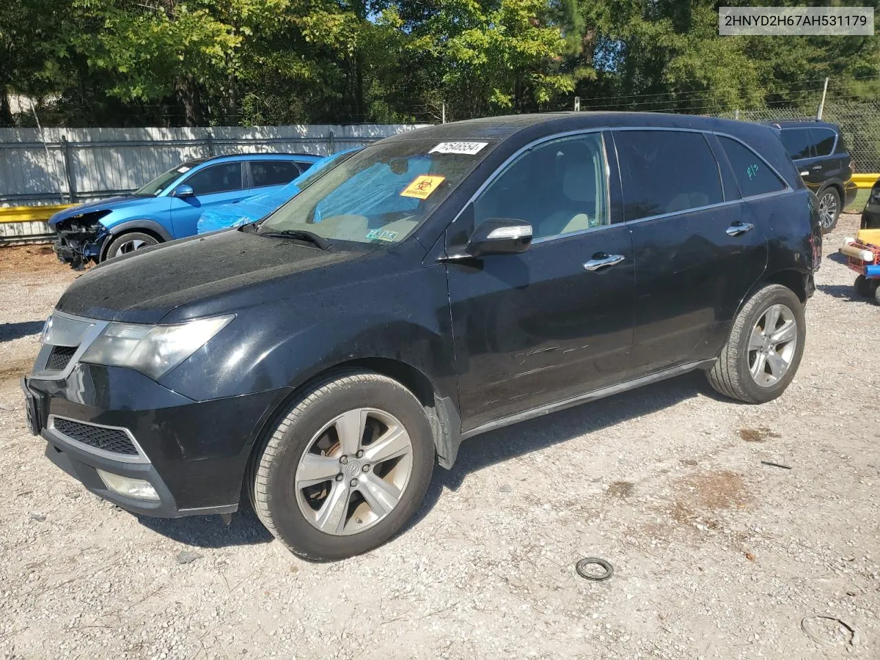 2010 Acura Mdx Technology VIN: 2HNYD2H67AH531179 Lot: 74546554