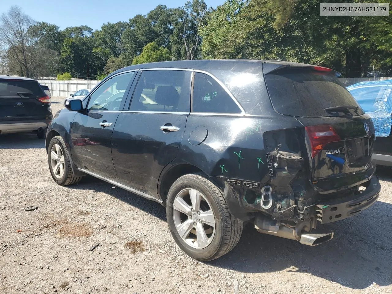 2010 Acura Mdx Technology VIN: 2HNYD2H67AH531179 Lot: 74546554