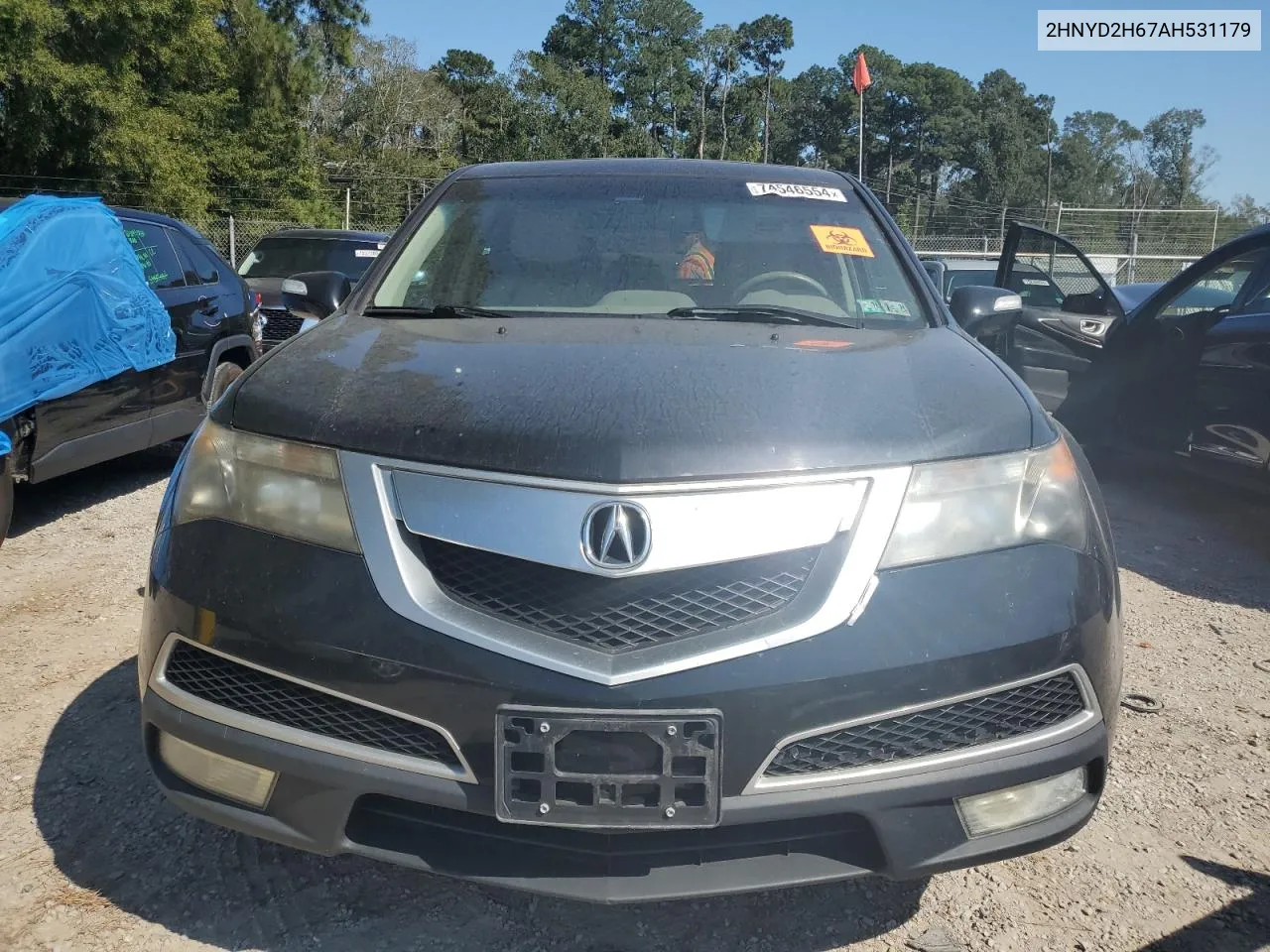 2010 Acura Mdx Technology VIN: 2HNYD2H67AH531179 Lot: 74546554