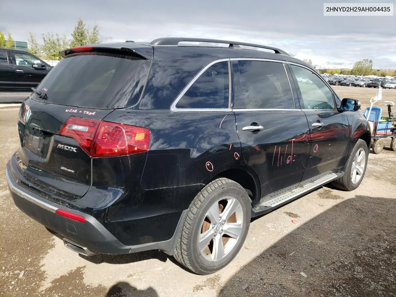 2010 Acura Mdx VIN: 2HNYD2H29AH004435 Lot: 74827144