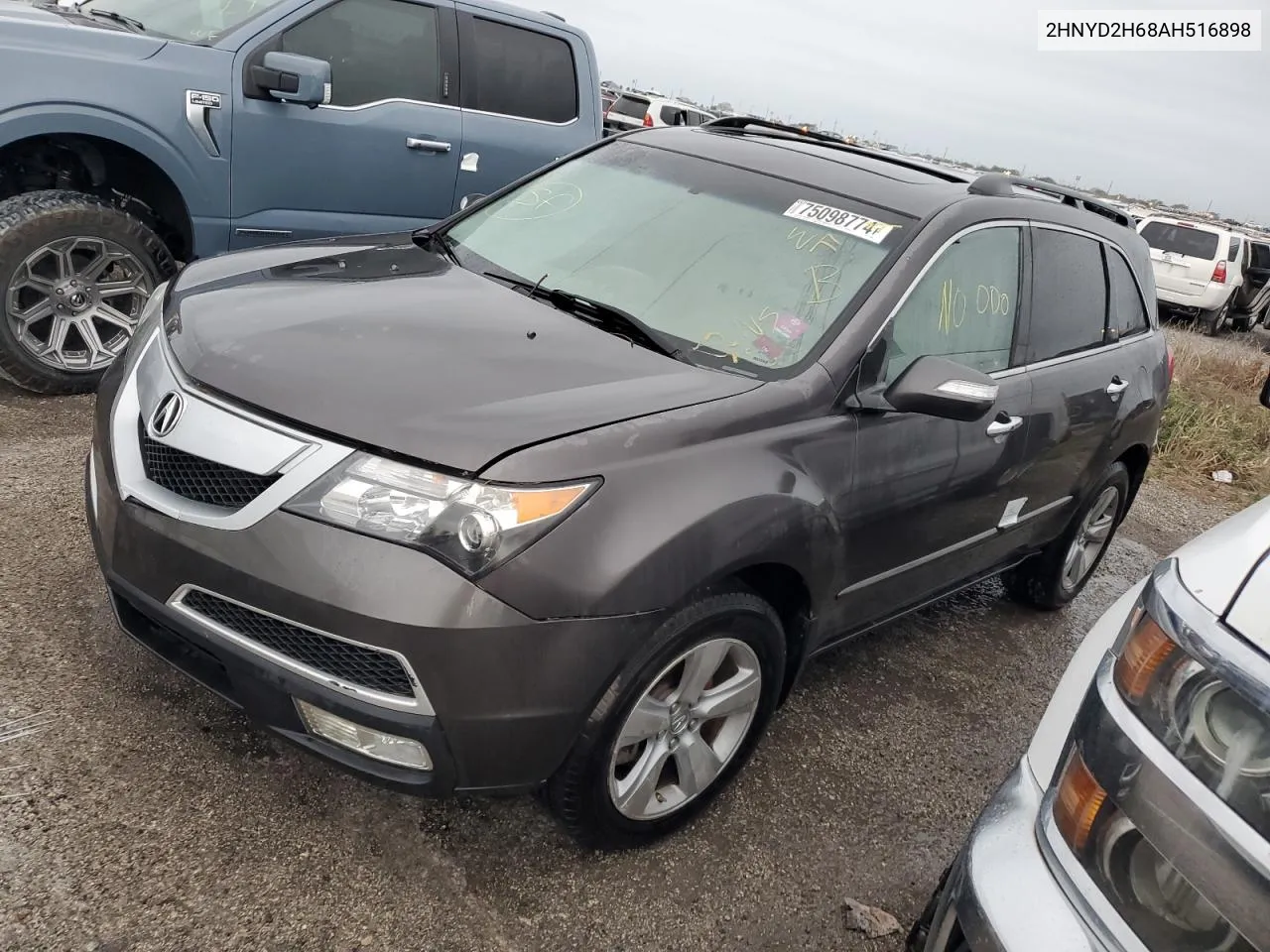 2010 Acura Mdx Technology VIN: 2HNYD2H68AH516898 Lot: 75098774