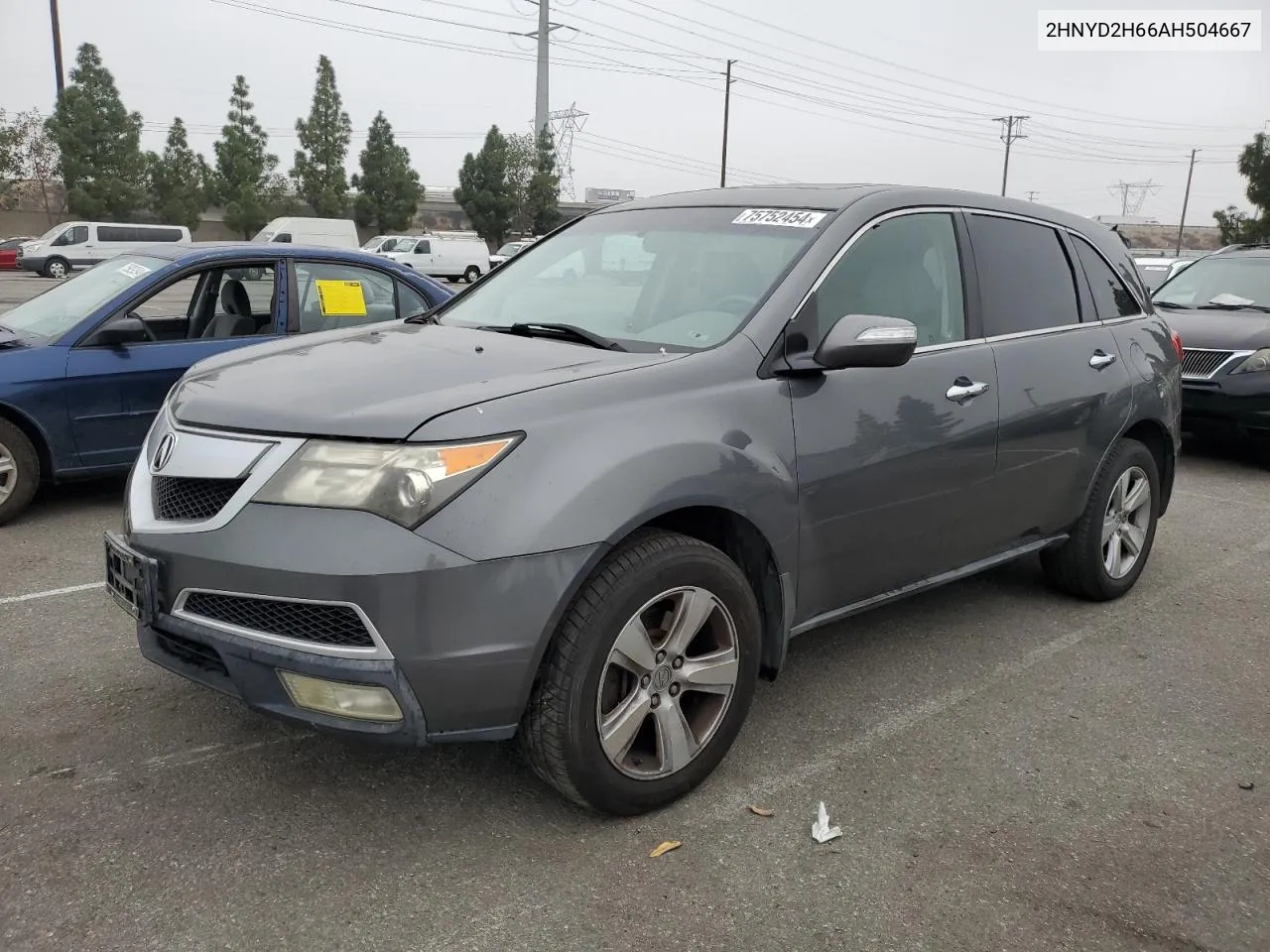 2010 Acura Mdx Technology VIN: 2HNYD2H66AH504667 Lot: 75752454