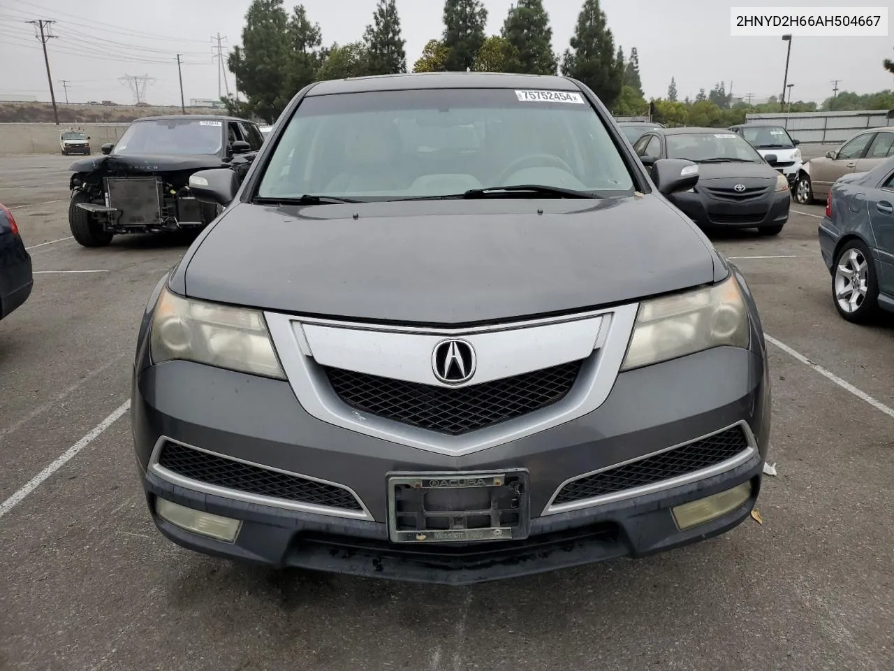 2010 Acura Mdx Technology VIN: 2HNYD2H66AH504667 Lot: 75752454