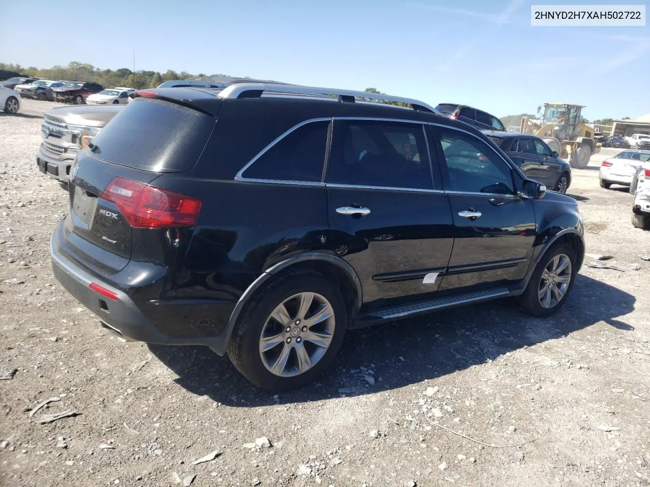 2010 Acura Mdx Advance VIN: 2HNYD2H7XAH502722 Lot: 75875444