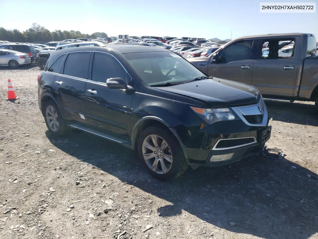 2010 Acura Mdx Advance VIN: 2HNYD2H7XAH502722 Lot: 75875444