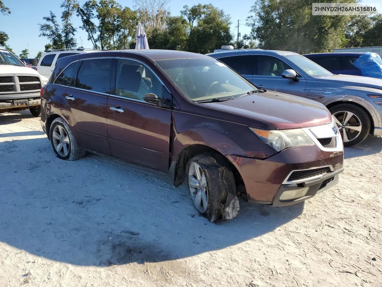 2010 Acura Mdx VIN: 2HNYD2H26AH516816 Lot: 76596654