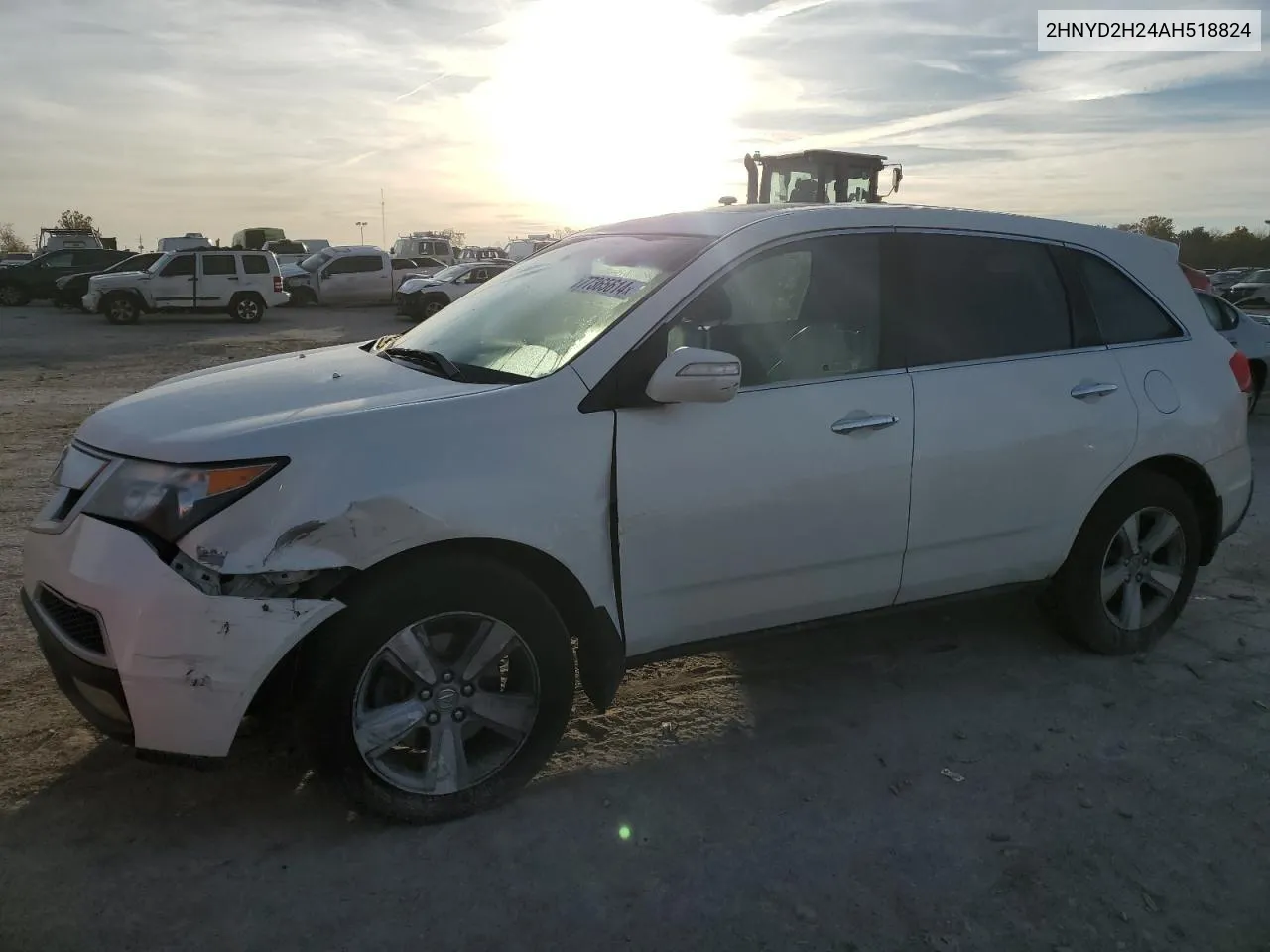 2010 Acura Mdx VIN: 2HNYD2H24AH518824 Lot: 77365614