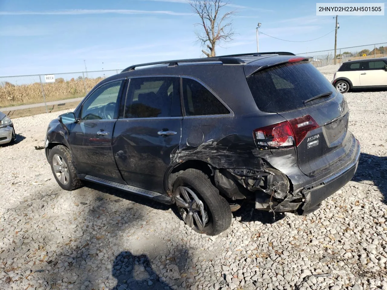 2010 Acura Mdx VIN: 2HNYD2H22AH501505 Lot: 77800484