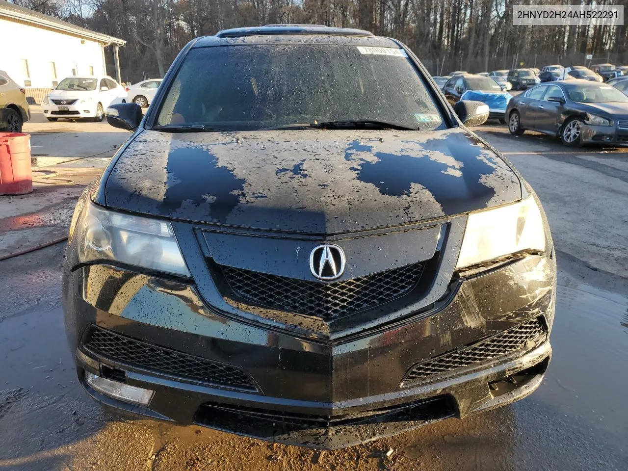 2010 Acura Mdx VIN: 2HNYD2H24AH522291 Lot: 78000154