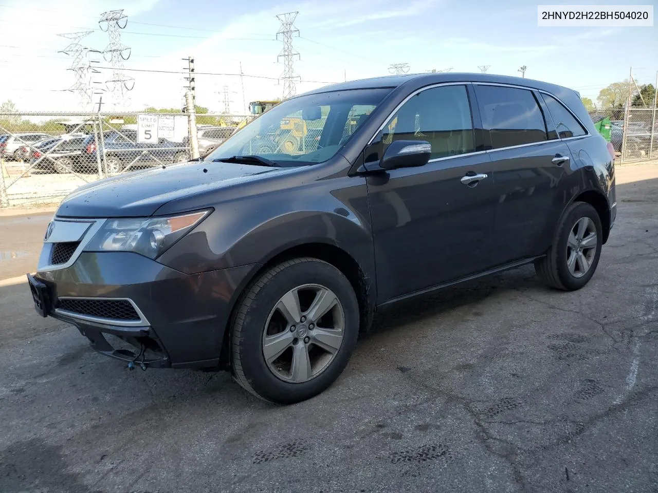 2011 Acura Mdx VIN: 2HNYD2H22BH504020 Lot: 41025744