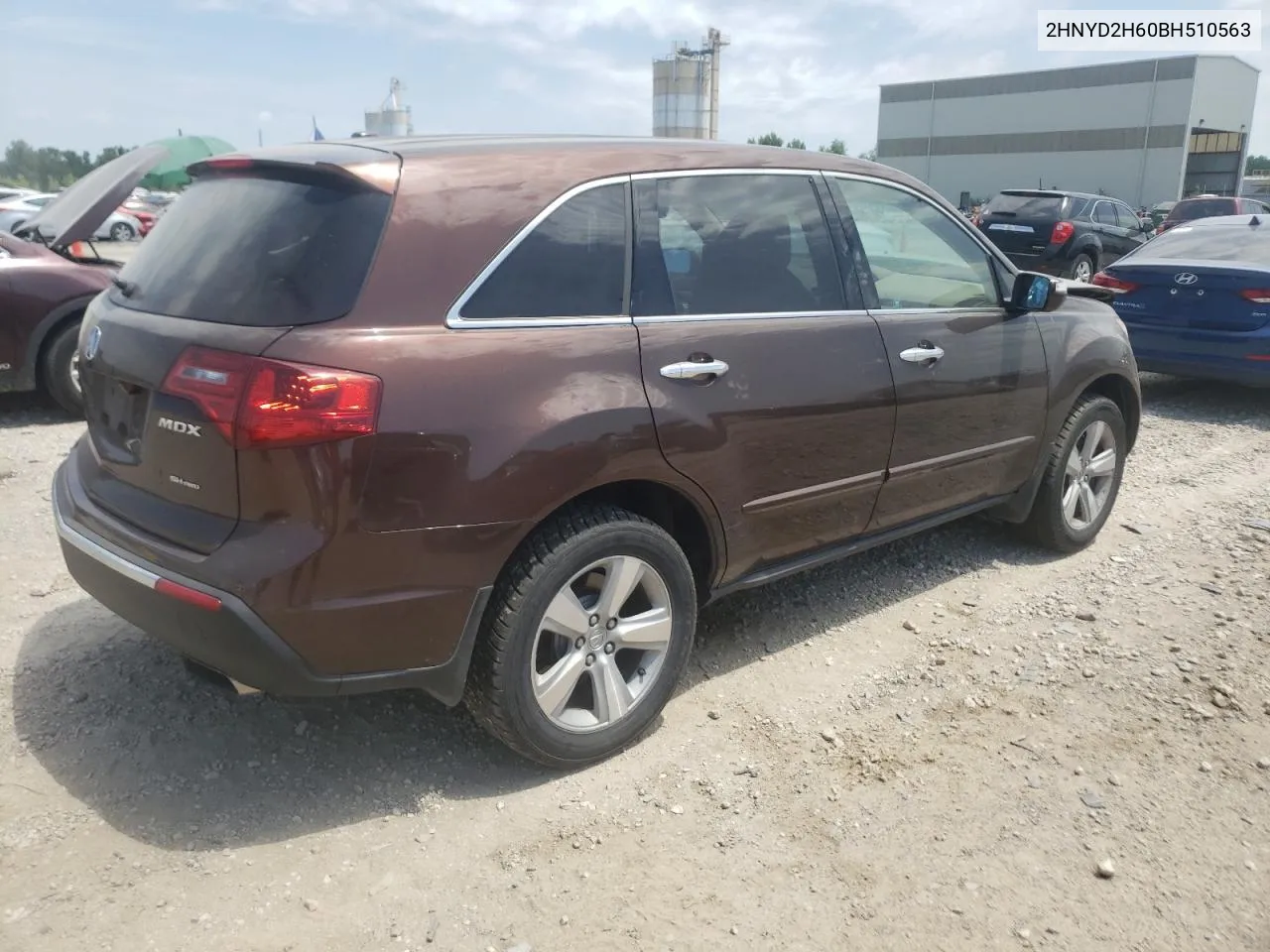 2011 Acura Mdx Technology VIN: 2HNYD2H60BH510563 Lot: 58752004