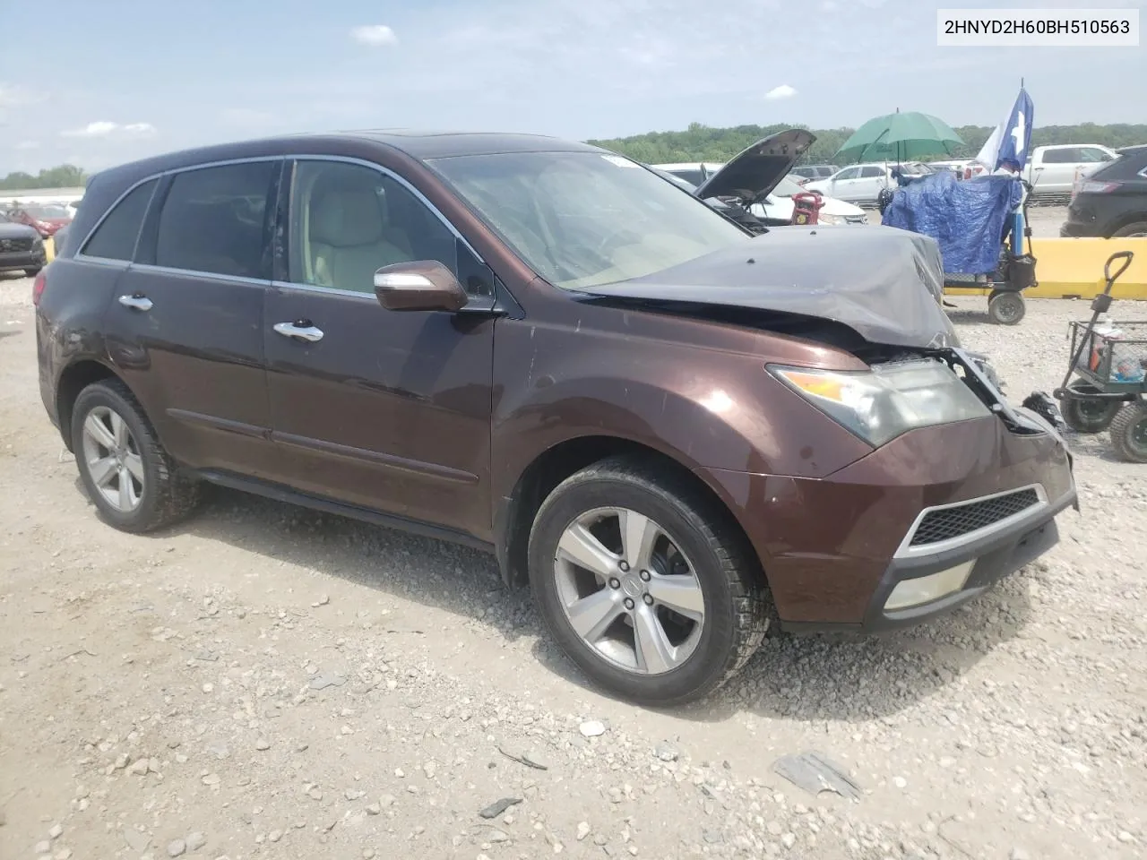 2011 Acura Mdx Technology VIN: 2HNYD2H60BH510563 Lot: 58752004