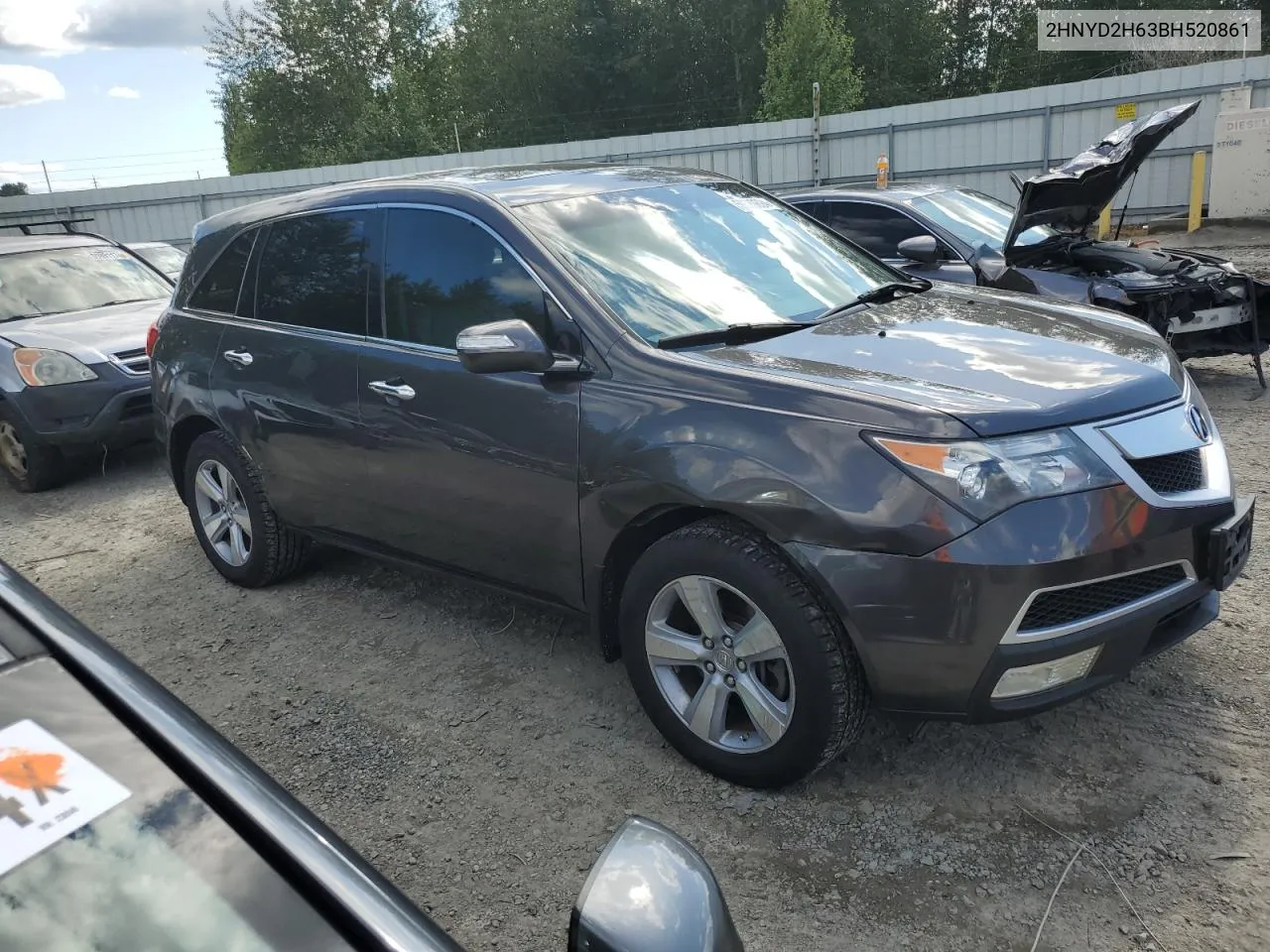 2011 Acura Mdx Technology VIN: 2HNYD2H63BH520861 Lot: 59389894