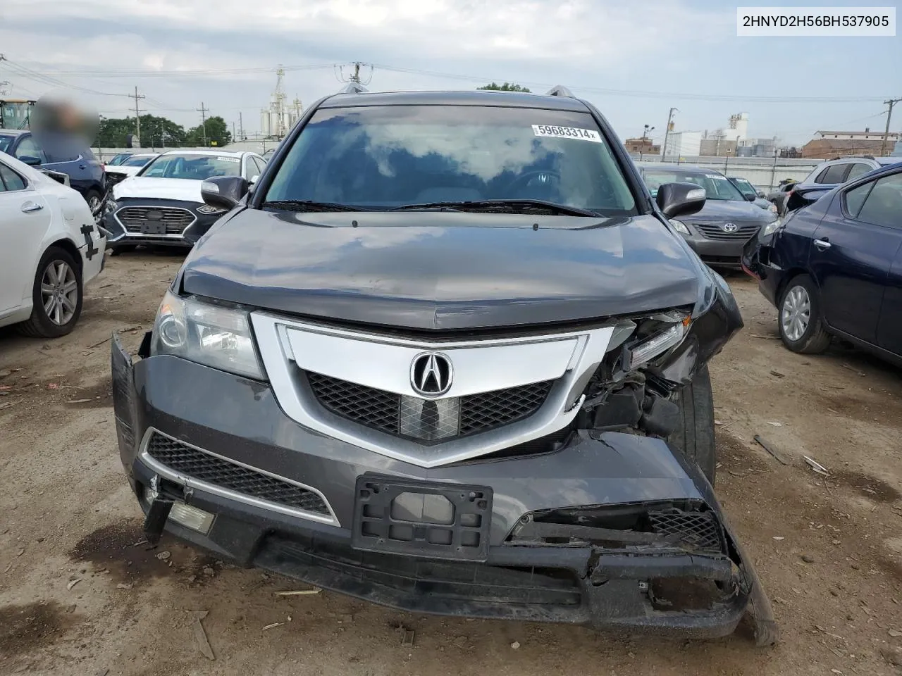 2011 Acura Mdx Advance VIN: 2HNYD2H56BH537905 Lot: 59683314