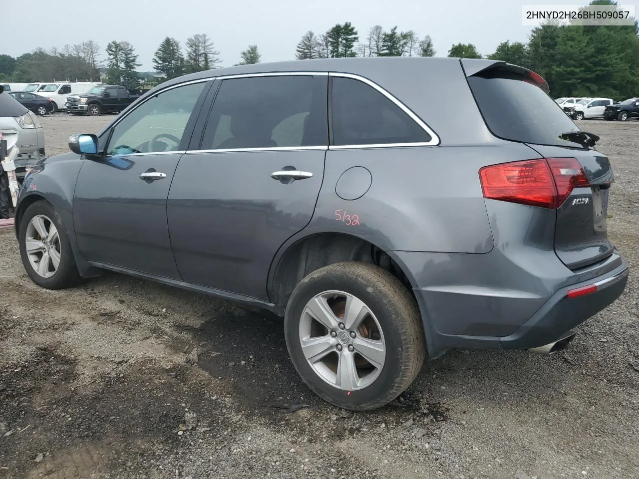 2011 Acura Mdx VIN: 2HNYD2H26BH509057 Lot: 63730094