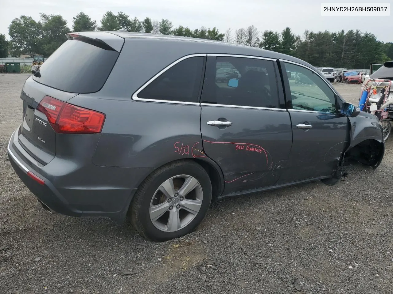 2011 Acura Mdx VIN: 2HNYD2H26BH509057 Lot: 63730094