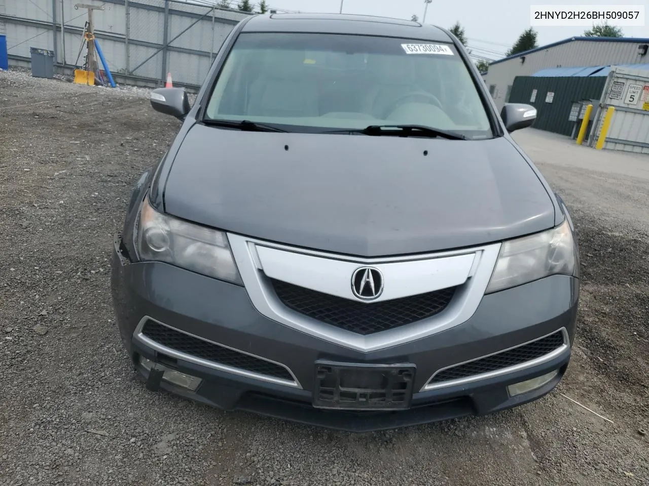 2011 Acura Mdx VIN: 2HNYD2H26BH509057 Lot: 63730094