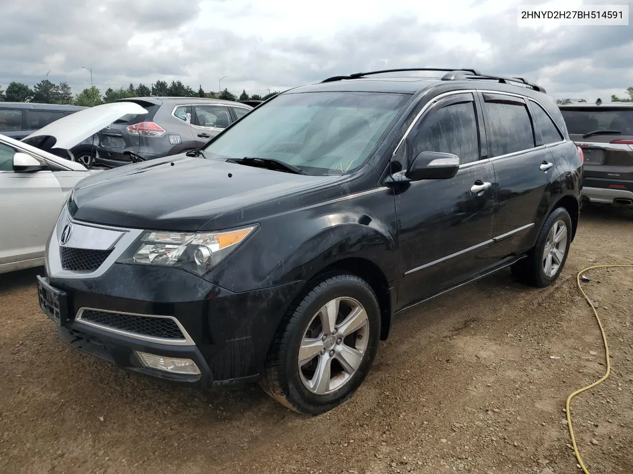 2011 Acura Mdx VIN: 2HNYD2H27BH514591 Lot: 63823204