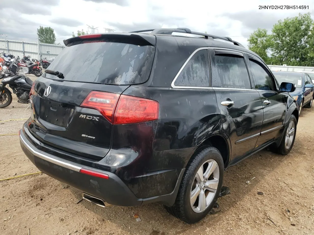 2011 Acura Mdx VIN: 2HNYD2H27BH514591 Lot: 63823204