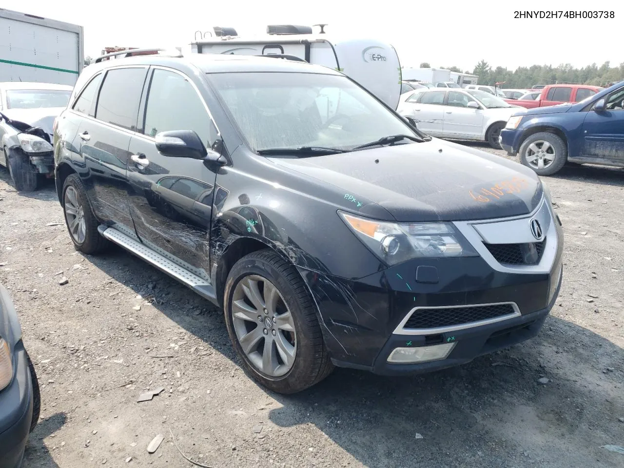 2011 Acura Mdx Advance VIN: 2HNYD2H74BH003738 Lot: 64058754