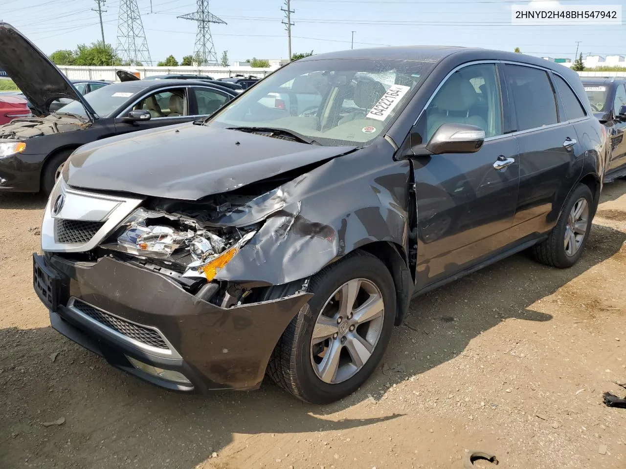 2011 Acura Mdx Technology VIN: 2HNYD2H48BH547942 Lot: 64222164