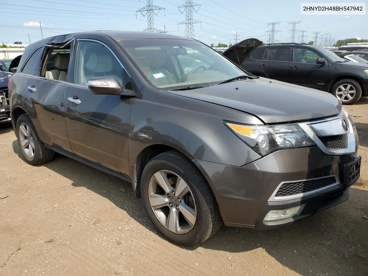 2011 Acura Mdx Technology VIN: 2HNYD2H48BH547942 Lot: 64222164